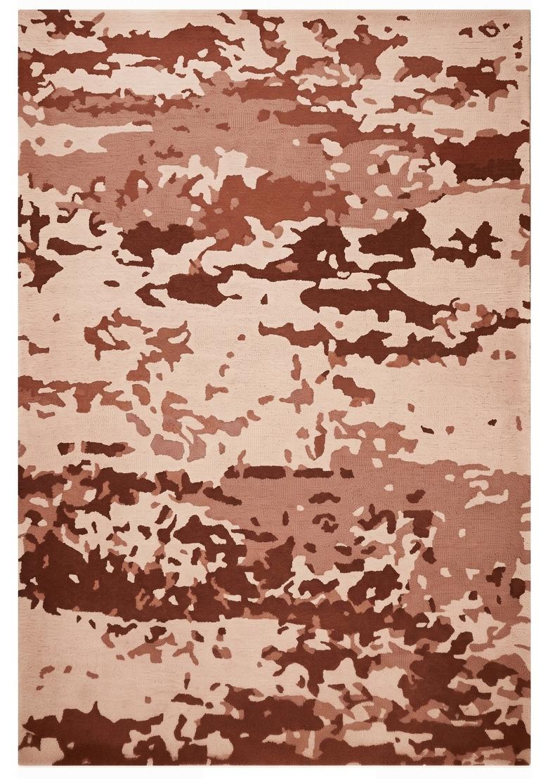 Saffron Rugs Hand Tufted Brown Beige Marble Contemporary Rectangular Wool Area Rug - Indya