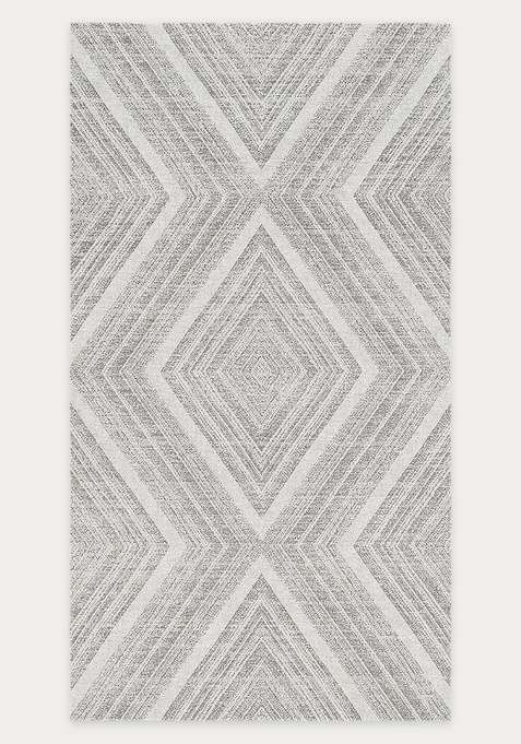 Washable Rugs Wool Blend Area Rug | Golden Tan Brown Modern Geometric Non Slip Carpet For Living Room