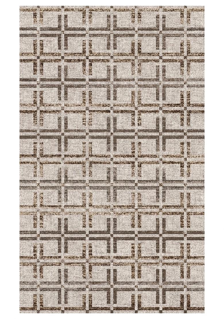 Saffron Rugs Hand Tufted Beige Brown Trellis Transitional Rectangular Wool Area Rug - Indya