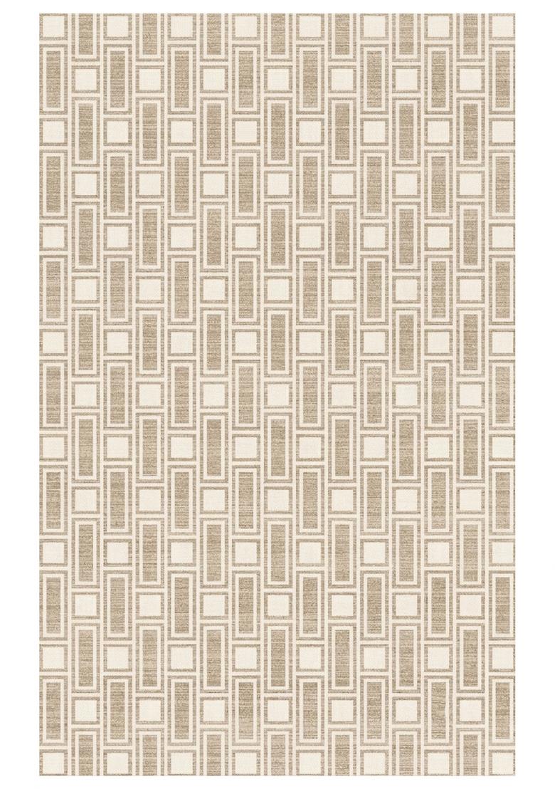 Saffron Rugs Hand Tufted Beige Taupe Geometric Mid-Century Modern Rectangular Wool Area Rug - Indya