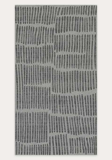 Washable Rugs Wool Blend Area Rug | Light Grey Contemporary Geometric Non Slip Carpet For Living Room