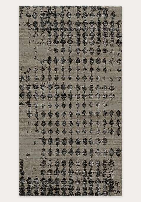 Washable Rugs Wool Blend Area Rug | Grey Beige Moroccan Geometric Non Slip Carpet For Living Room