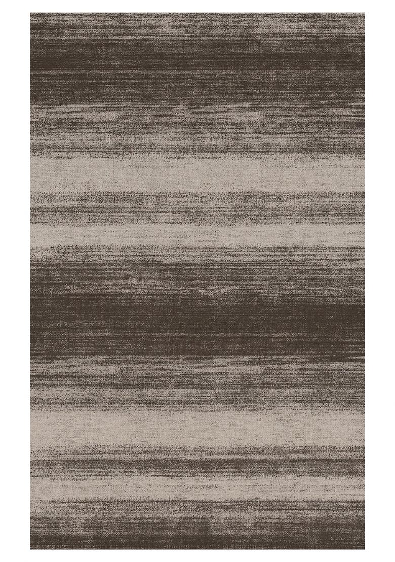 Saffron Rugs Hand Tufted Brown Beige Striped Contemporary Rectangular Wool Area Rug - Indya