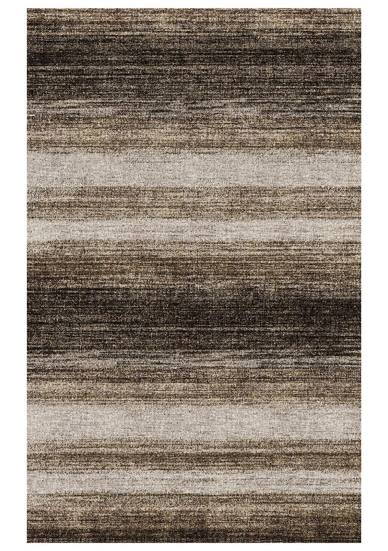 Saffron Rugs Hand Tufted Beige Striped Contemporary Rectangular Wool Area Rug - Indya
