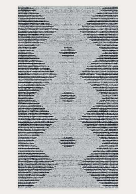 Washable Rugs Wool Blend Area Rug | Light Grey Contemporary Geometric Non Slip Carpet For Living Room