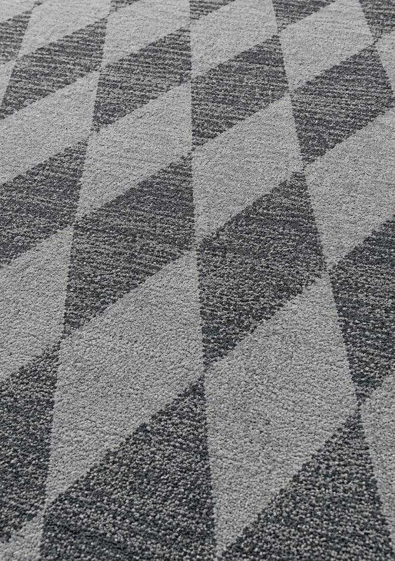 Saffron Rugs Hand Tufted Grey Argyle Transitional Rectangular Wool Area Rug - Indya