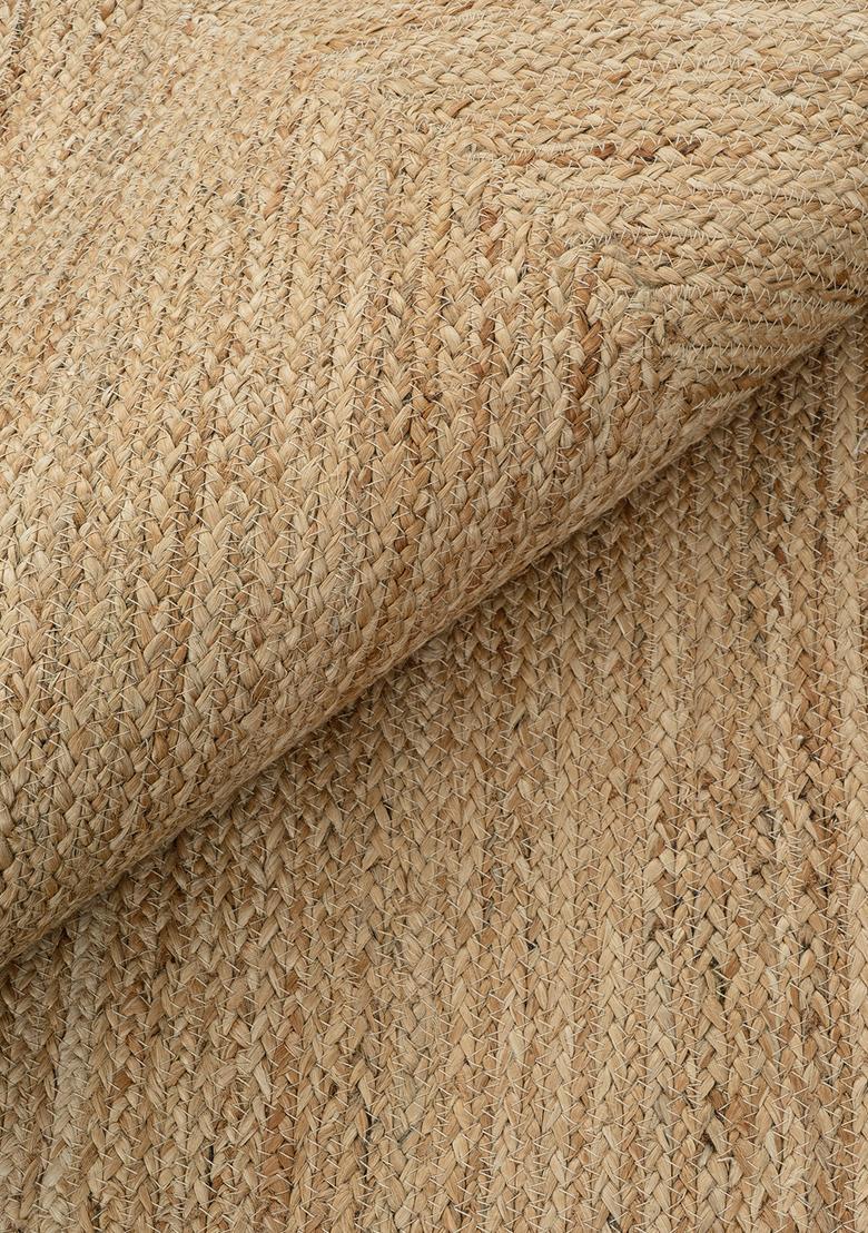 Saffron Rugs Flat Woven Natural Beige  Coastal Rectangular Wool Area Rug - Indya