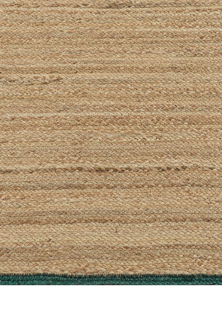 Saffron Rugs Flat Woven Natural Beige  Bohemian Rectangular Wool Area Rug - Indya