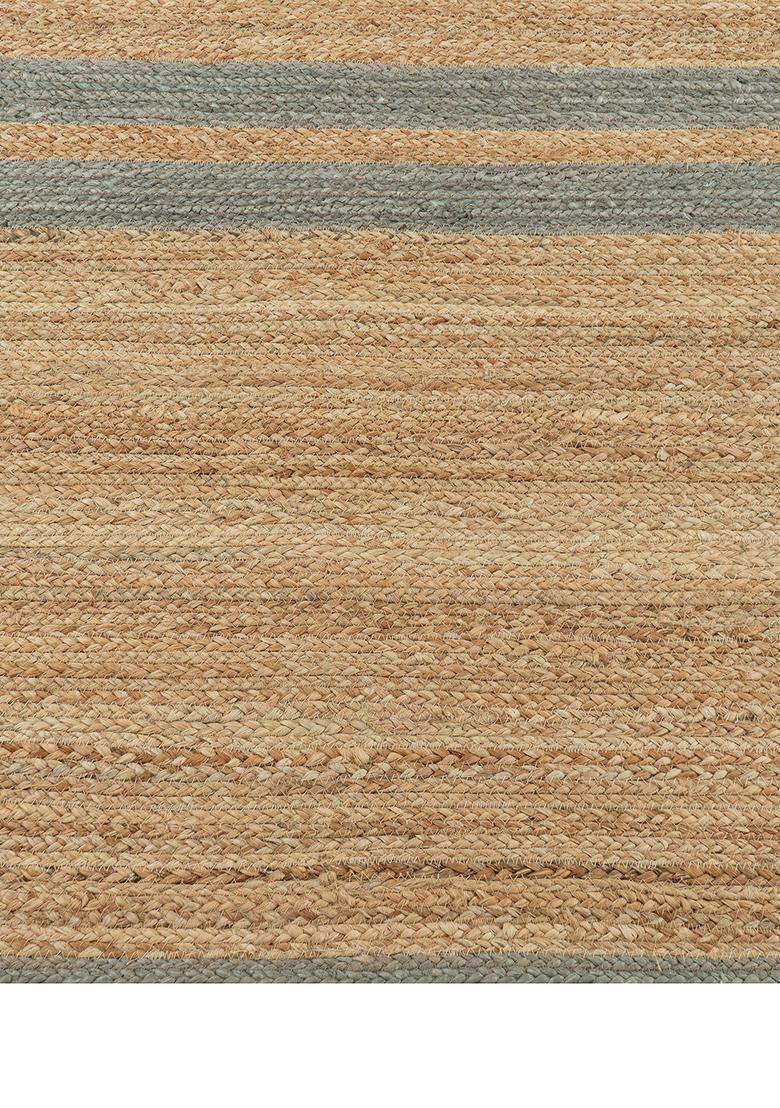 Saffron Rugs Flat Woven Natural Beige  Coastal Rectangular Wool Area Rug - Indya
