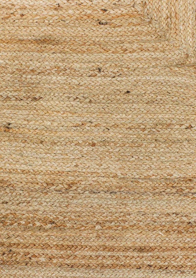 Saffron Rugs Flat Woven Natural Beige  Bohemian Rectangular Wool Area Rug - Indya