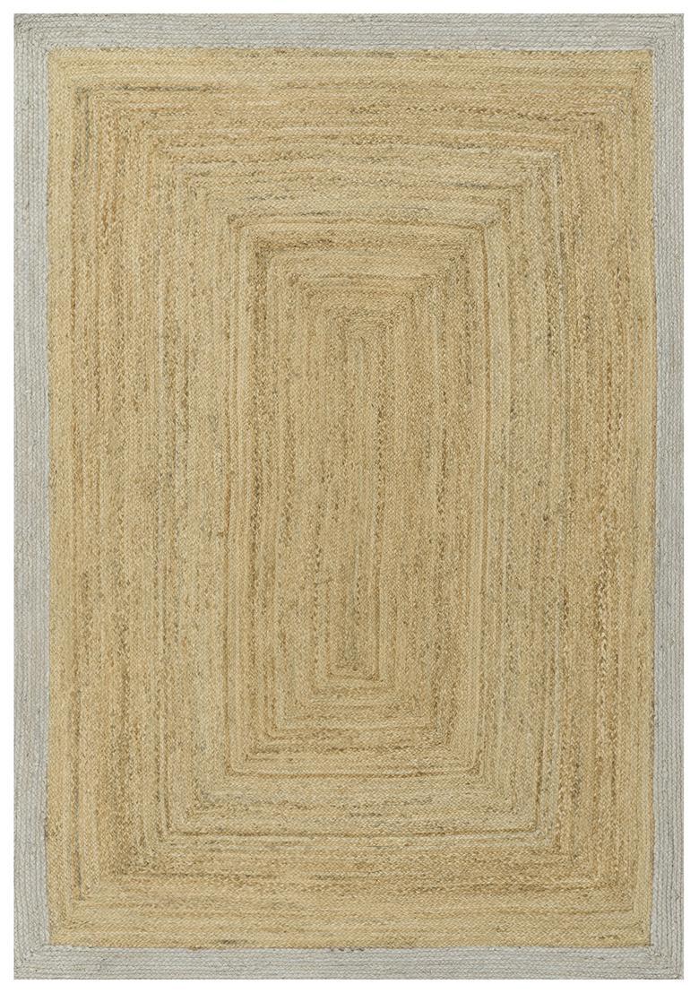 Saffron Rugs Flat Woven Natural Beige  Bohemian Rectangular Wool Area Rug - Indya