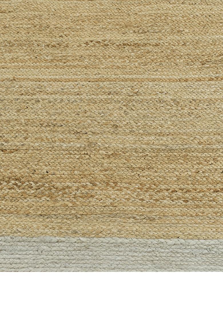 Saffron Rugs Flat Woven Natural Beige  Bohemian Rectangular Wool Area Rug - Indya