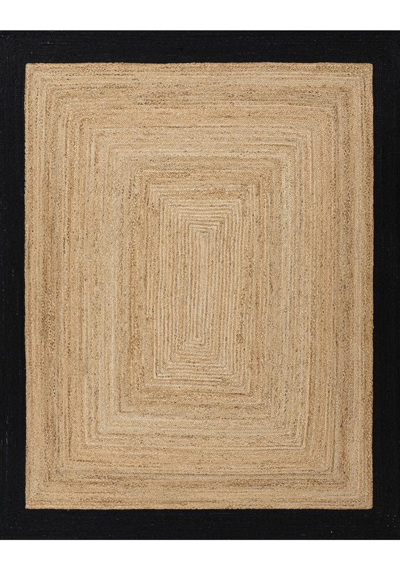 Saffron Rugs Flat Woven Natural Beige  Bohemian Rectangular Wool Area Rug - Indya