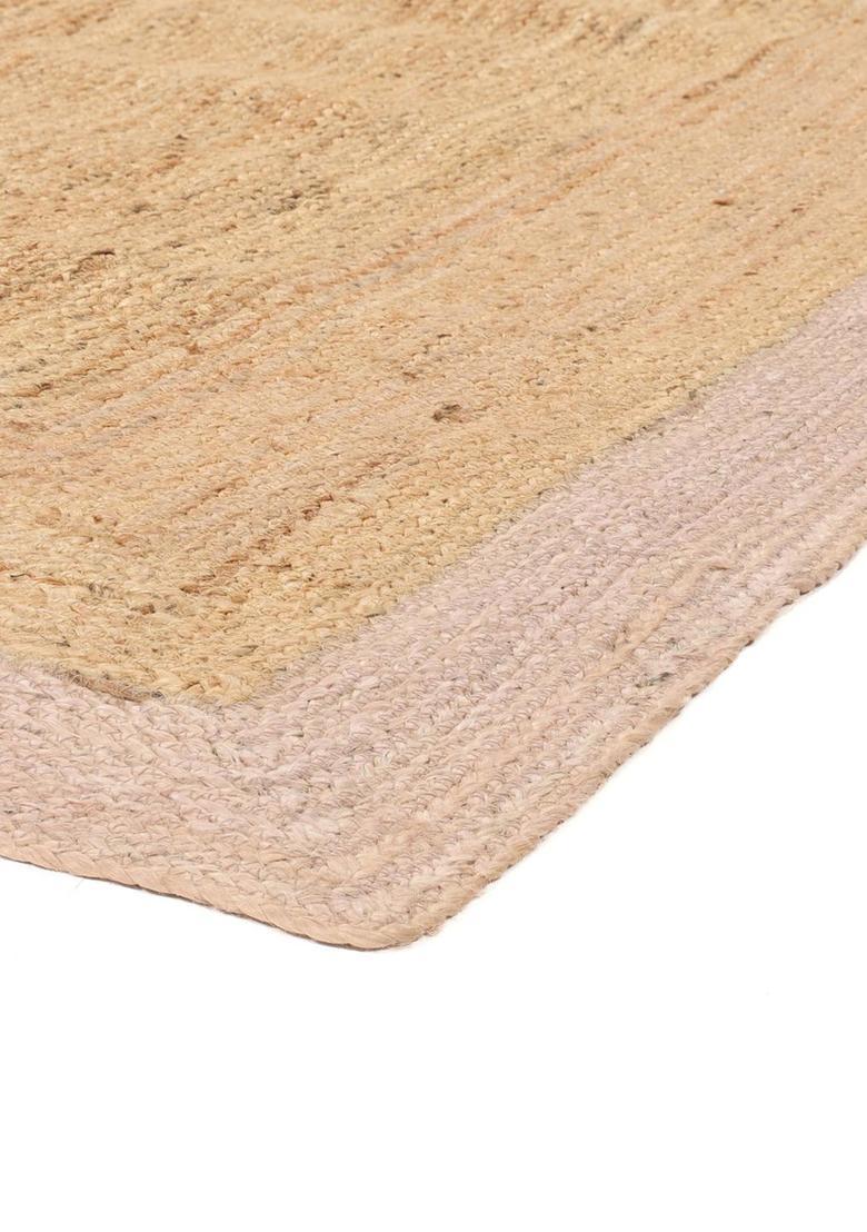 Saffron Rugs Flat Woven Natural Beige  Bohemian Rectangular Wool Area Rug - Indya