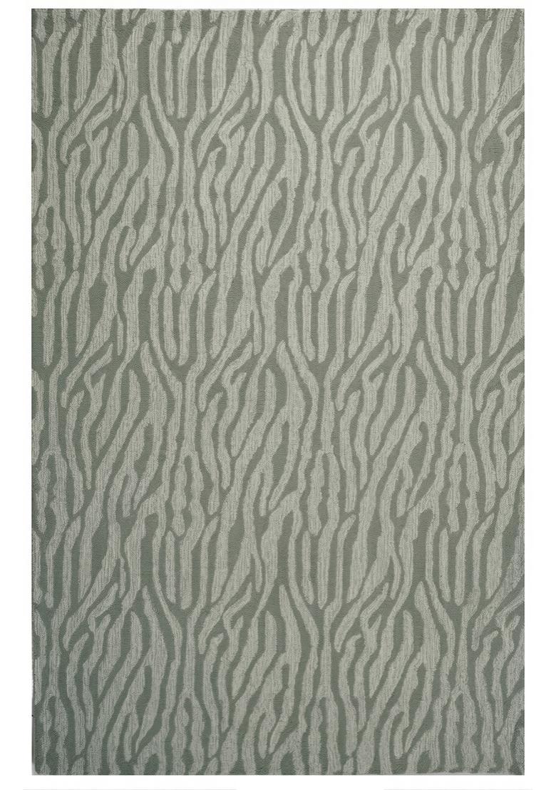 Saffron Rugs Hand Tufted Sage Green  Contemporary Rectangular Wool Area Rug - Indya