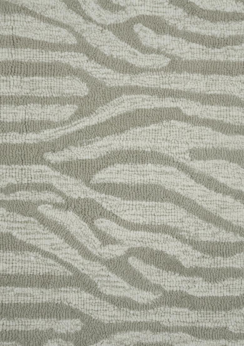 Saffron Rugs Hand Tufted Sage Green  Contemporary Rectangular Wool Area Rug - Indya