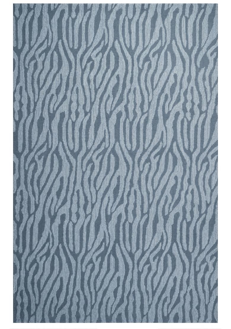 Saffron Rugs Hand Tufted Slate Blue  Contemporary Rectangular Wool Area Rug - Indya