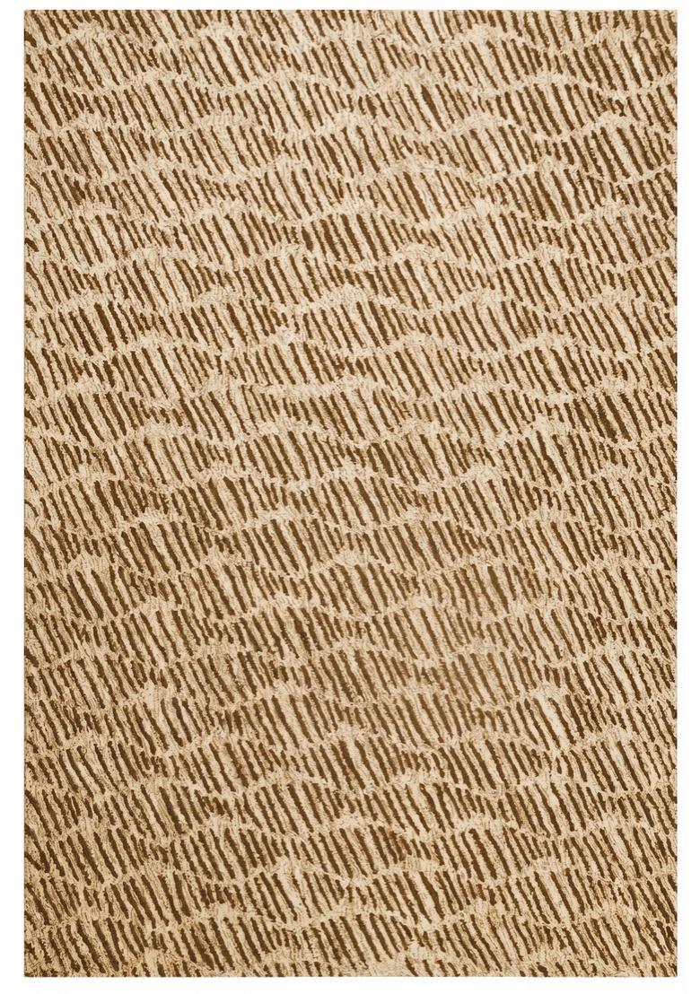 Saffron Rugs Hand Tufted Beige Brown  Contemporary Rectangular Wool Area Rug - Indya
