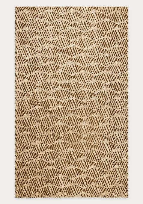 100% Wool Handmade Beige Brown Rug | Contemporary Abstract Carpet With Cotton Backing For Living Room