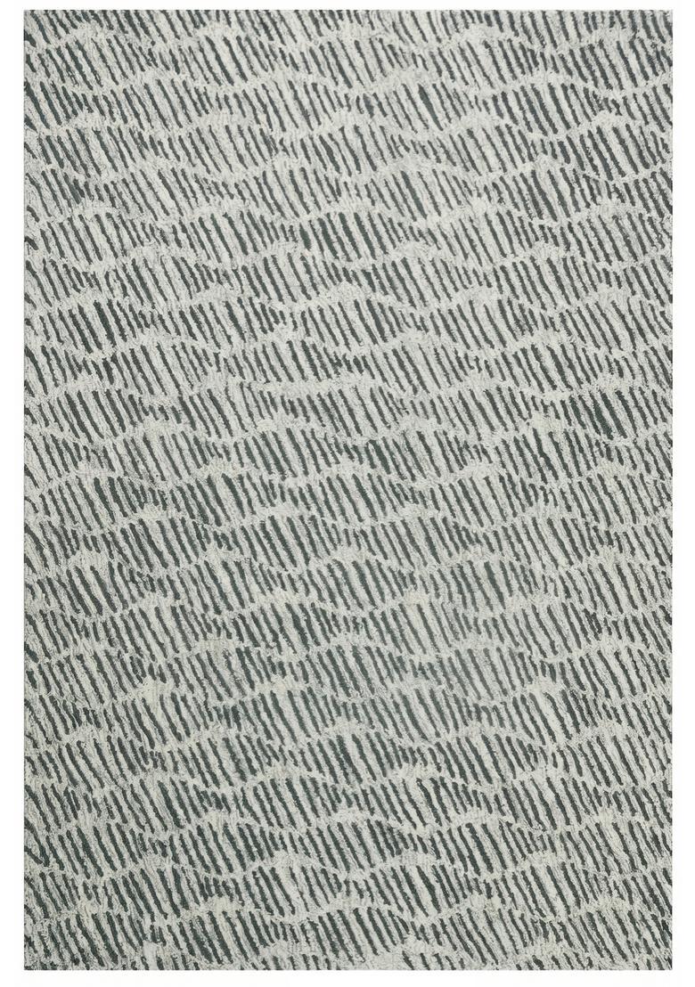 Saffron Rugs Hand Tufted Grey  Contemporary Rectangular Wool Area Rug - Indya