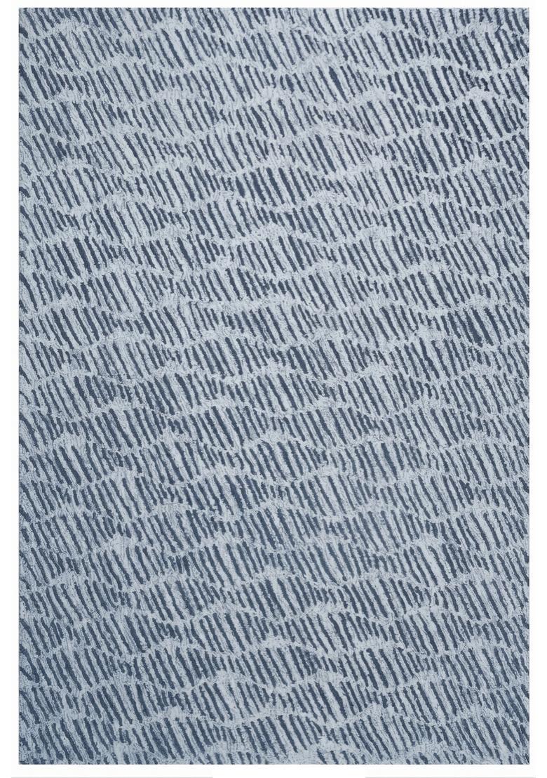 Saffron Rugs Hand Tufted blue  Contemporary Rectangular Wool Area Rug - Indya