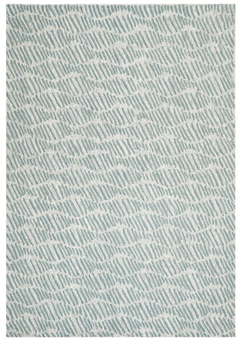 Saffron Rugs Hand Tufted Light Blue  Contemporary Rectangular Wool Area Rug - Indya