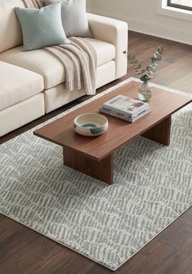 Saffron Rugs Hand Tufted Sage Green  Contemporary Rectangular Wool Area Rug