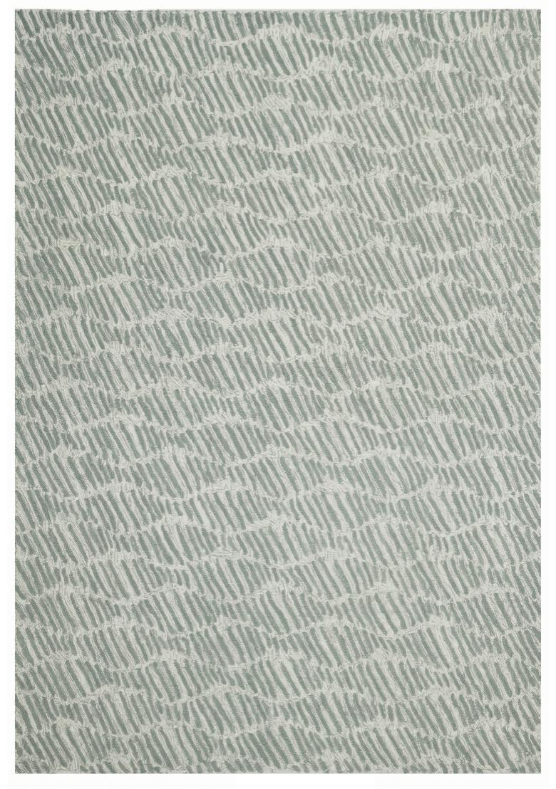 Saffron Rugs Hand Tufted Sage Green  Contemporary Rectangular Wool Area Rug - Indya