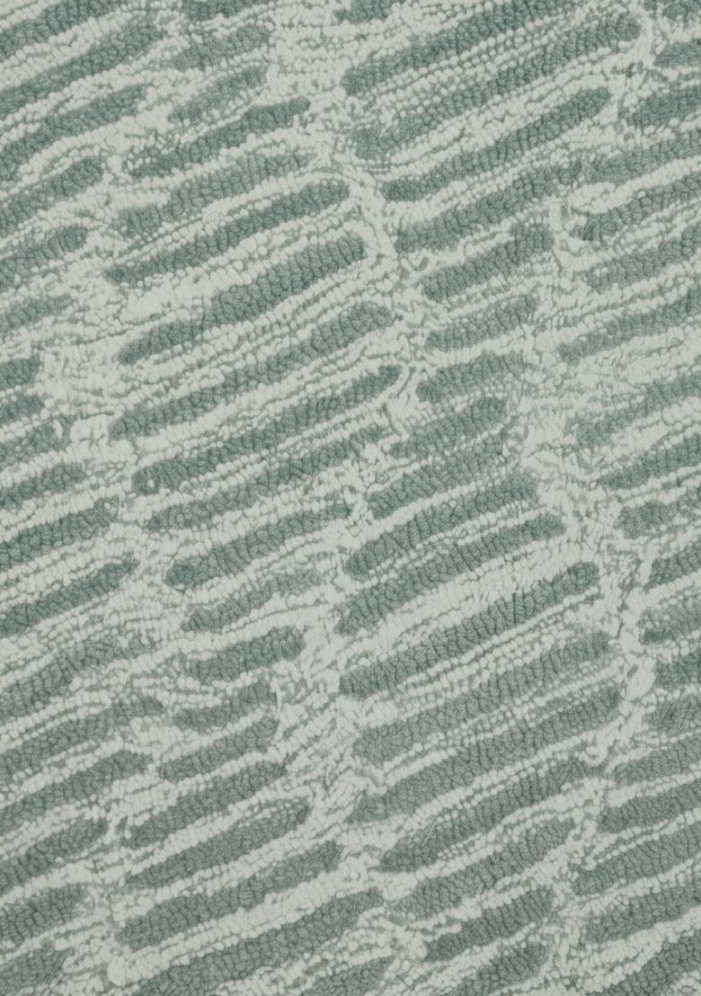 Saffron Rugs Hand Tufted Sage Green  Contemporary Rectangular Wool Area Rug - Indya