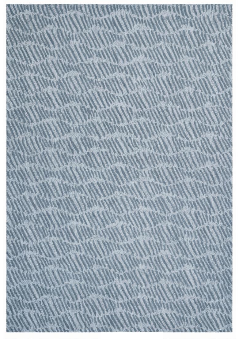 Saffron Rugs Hand Tufted Slate Blue Grey  Contemporary Rectangular Wool Area Rug - Indya