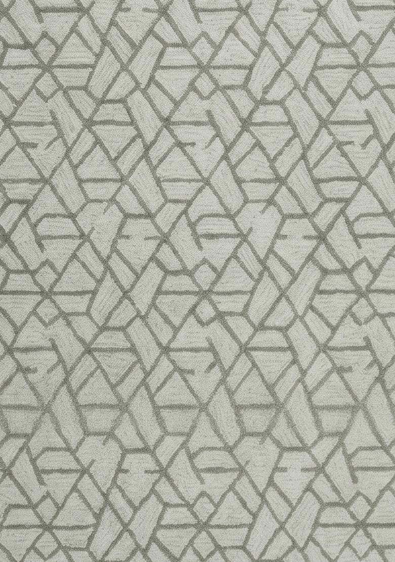 Saffron Rugs Hand Tufted Sage Green  Contemporary Rectangular Wool Area Rug - Indya