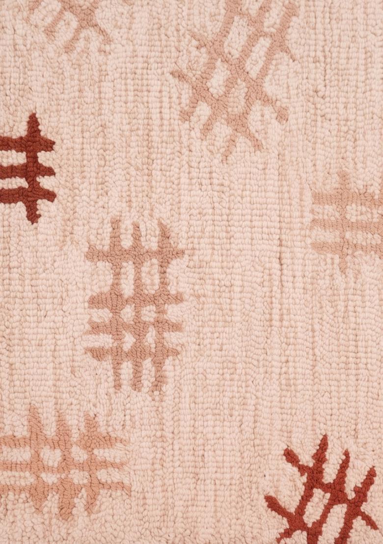 Saffron Rugs Hand Tufted Blush Pink  Contemporary Rectangular Wool Area Rug - Indya