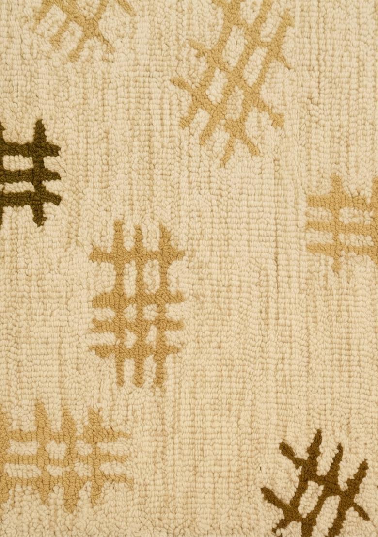 Saffron Rugs Hand Tufted Cream Beige  Contemporary Rectangular Wool Area Rug - Indya