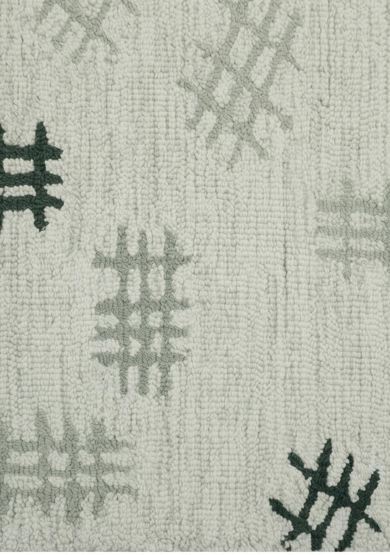 Saffron Rugs Hand Tufted Sage Green  Contemporary Rectangular Wool Area Rug - Indya
