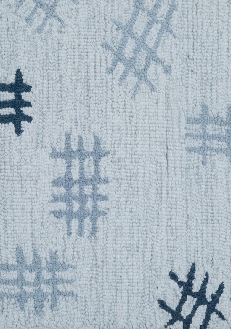 Saffron Rugs Hand Tufted Light Blue  Contemporary Rectangular Wool Area Rug - Indya