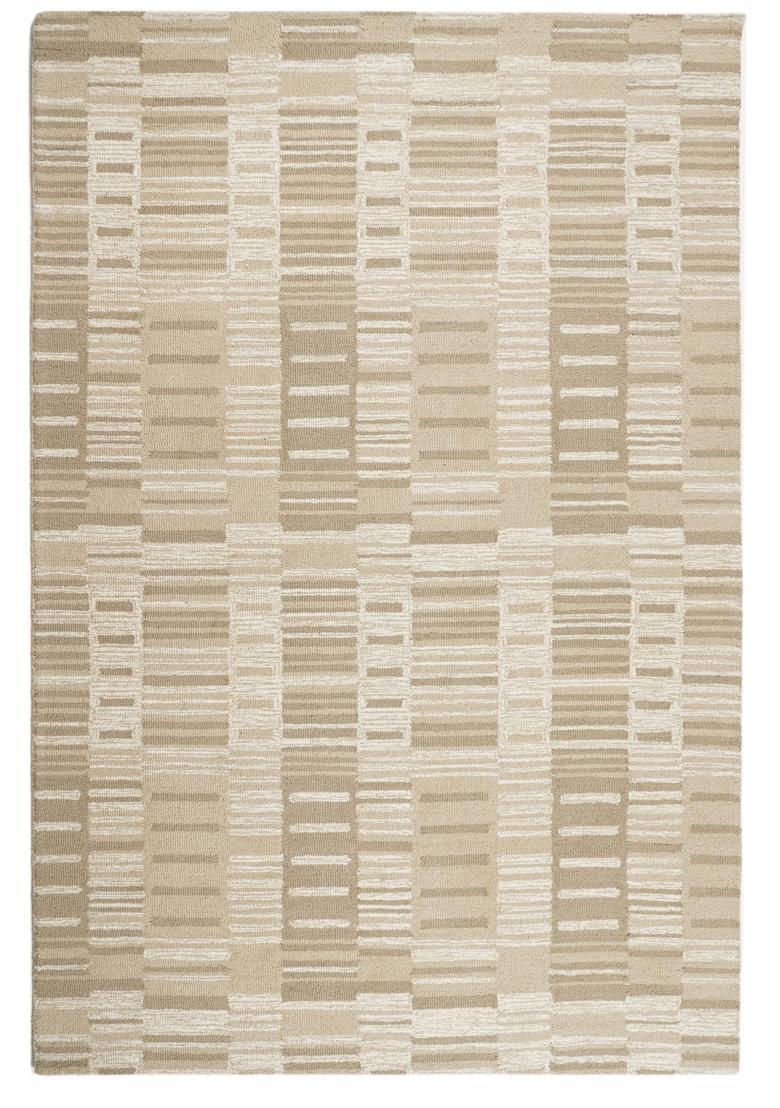 Saffron Rugs Hand Tufted Beige  Contemporary Rectangular Wool Area Rug - Indya