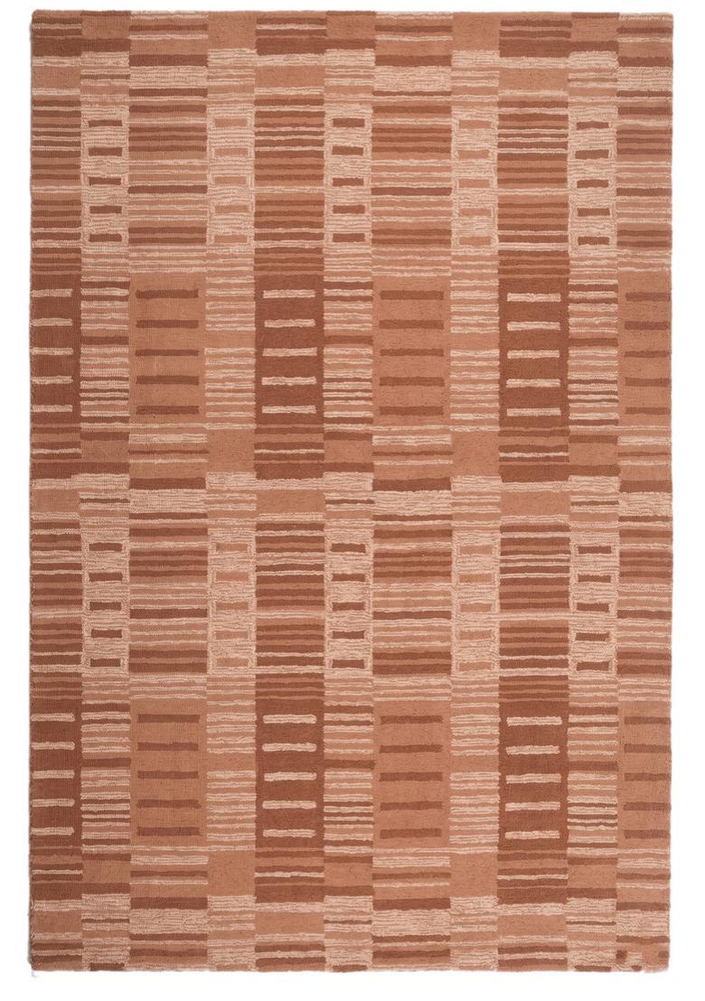 Saffron Rugs Hand Tufted Terracotta  Contemporary Rectangular Wool Area Rug - Indya