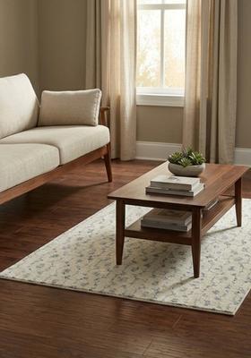 Saffron Rugs Hand Tufted Ivory  Contemporary Rectangular Wool Area Rug