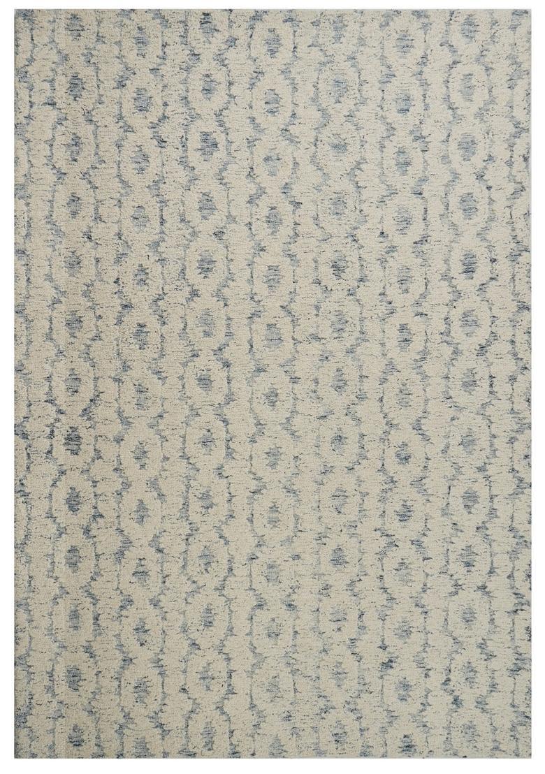 Saffron Rugs Hand Tufted Ivory  Contemporary Rectangular Wool Area Rug - Indya