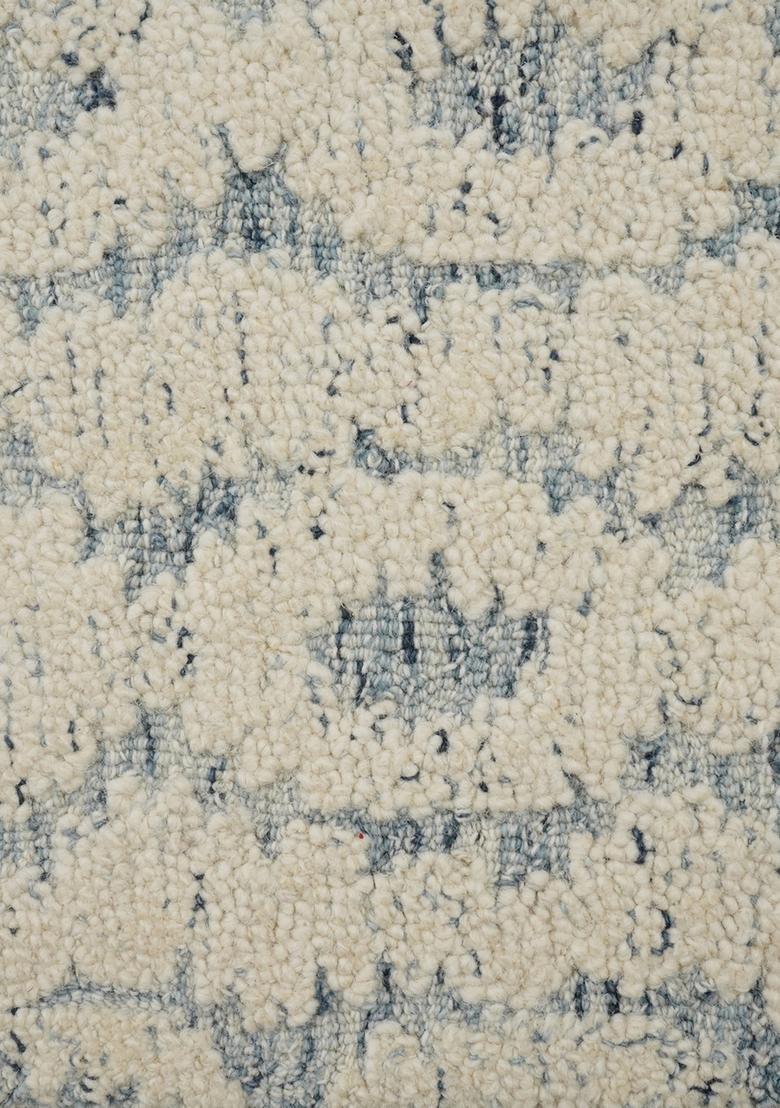 Saffron Rugs Hand Tufted Ivory  Contemporary Rectangular Wool Area Rug - Indya