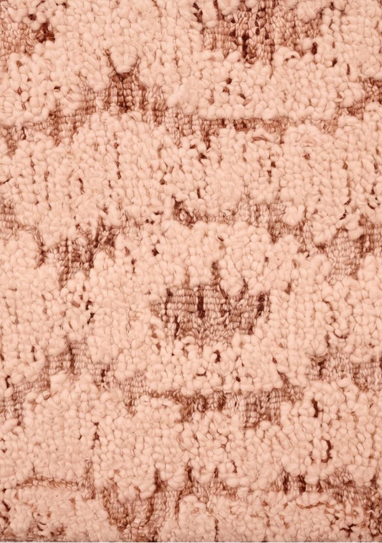 Saffron Rugs Hand Tufted Peach Terracotta  Contemporary Rectangular Wool Area Rug - Indya