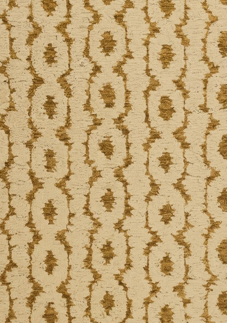 Saffron Rugs Hand Tufted Beige Gold  Contemporary Rectangular Wool Area Rug - Indya