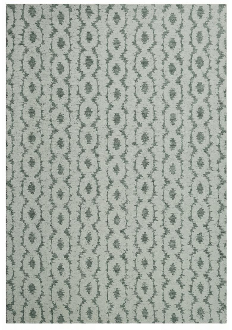 Saffron Rugs Hand Tufted Sage Green  Contemporary Rectangular Wool Area Rug - Indya