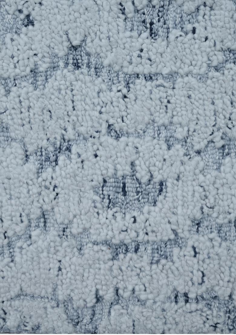 Saffron Rugs Hand Tufted Light Blue  Contemporary Rectangular Wool Area Rug - Indya