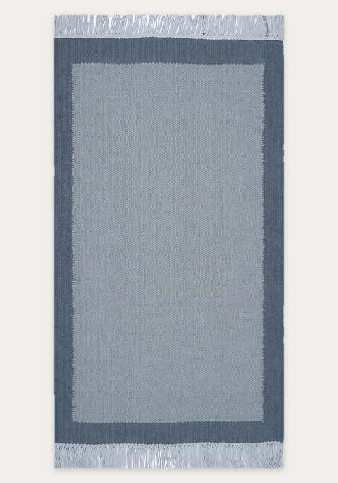 100% Wool Handmade Grey Rug | Casual Kilim Flat Weave Reversible Carpet For Living Room