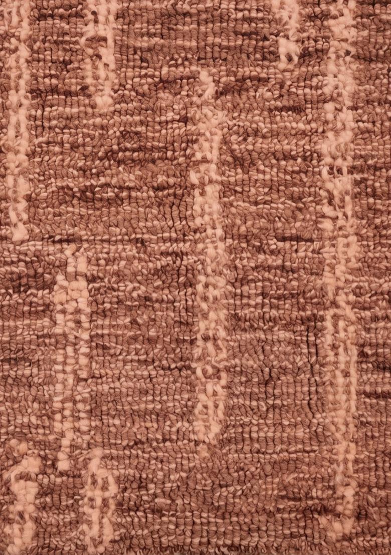 Saffron Rugs Hand Tufted Terracotta  Contemporary Rectangular Wool Area Rug - Indya