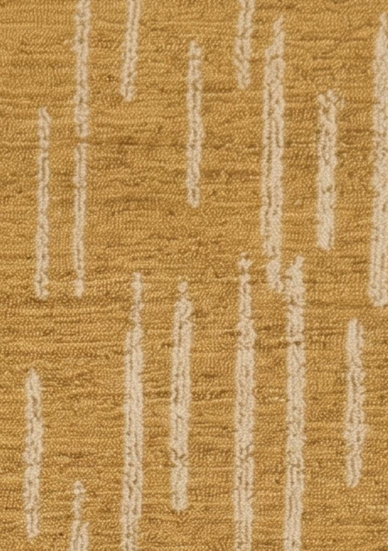 Saffron Rugs Hand Tufted Mustard Gold  Contemporary Rectangular Wool Area Rug - Indya
