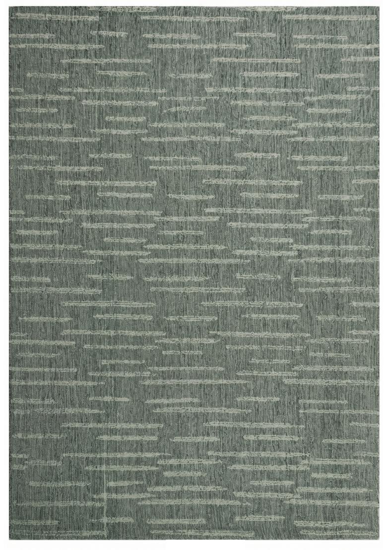Saffron Rugs Hand Tufted Sage Green  Contemporary Rectangular Wool Area Rug - Indya