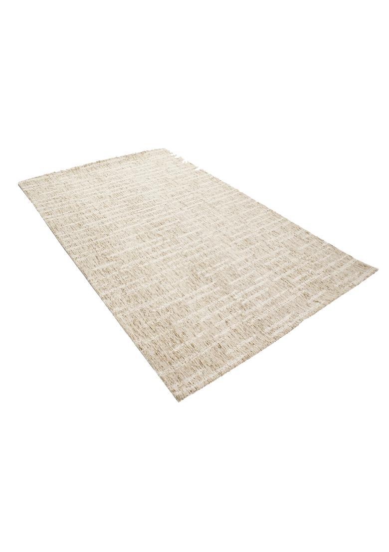 Saffron Rugs Hand Tufted Beige  Contemporary Rectangular Wool Area Rug - Indya