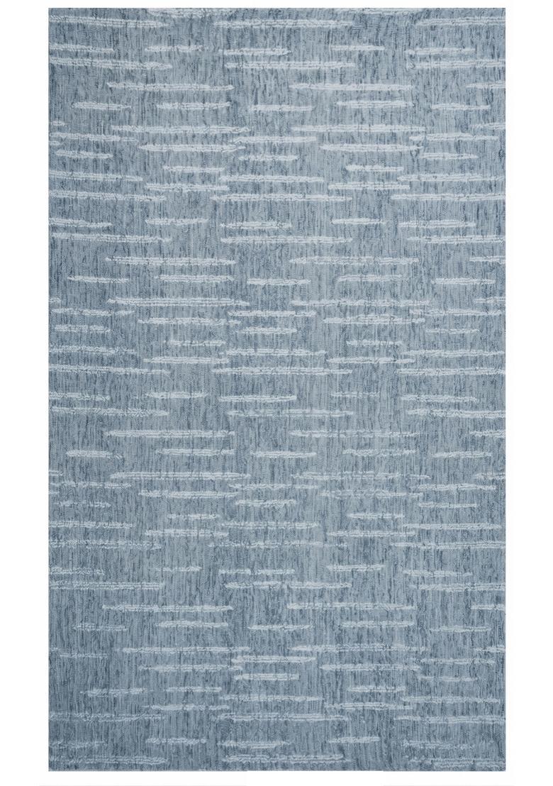 Saffron Rugs Hand Tufted Dusty Blue  Contemporary Rectangular Wool Area Rug - Indya